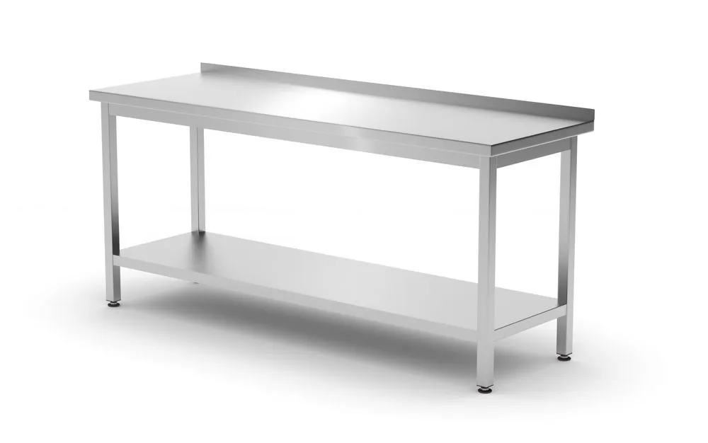 Tavolo a Muro Profi Line con Ripiano - L 1800 x P 600 mm