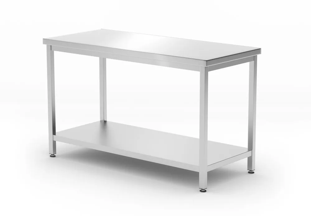 Tavolo da Lavoro Centrale Kitchen Line con Ripiano - P 600 x L 1200 mm
