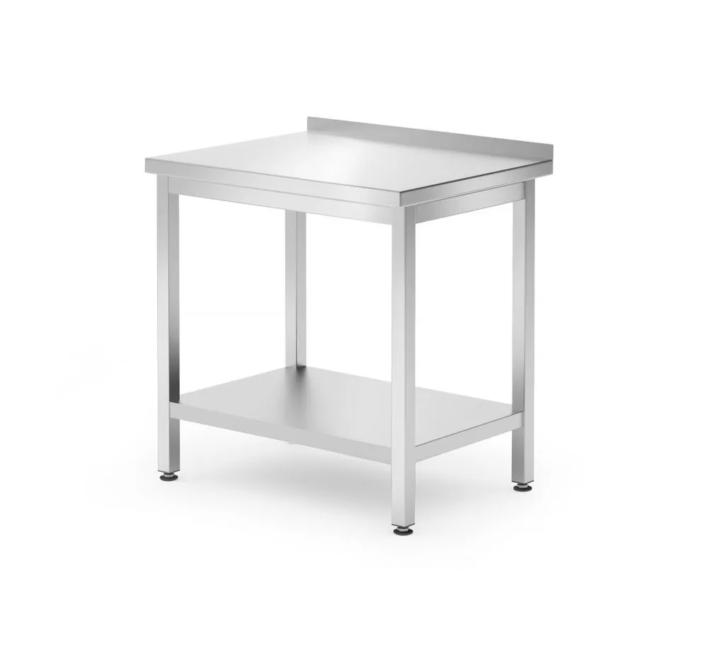 Tavolo da Lavoro a Parete Kitchen Line con Scaffale - P 600 x L 800 mm