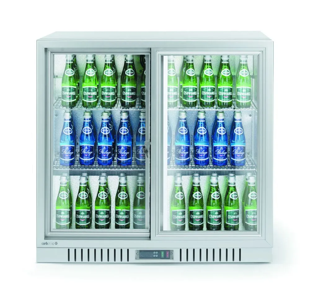 Retro-Bar Bianco - Porte Scorrevoli Doppie - 150 L