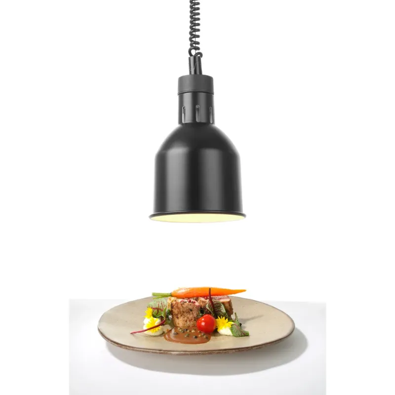 Lampada Riscaldante Cilindrica Nera Regolabile