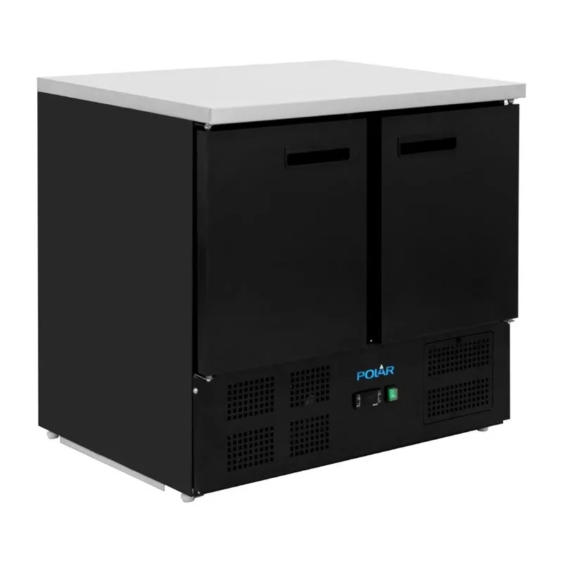 Tavolo Refrigerato Positivo Nero - 2 Porte - 257 L