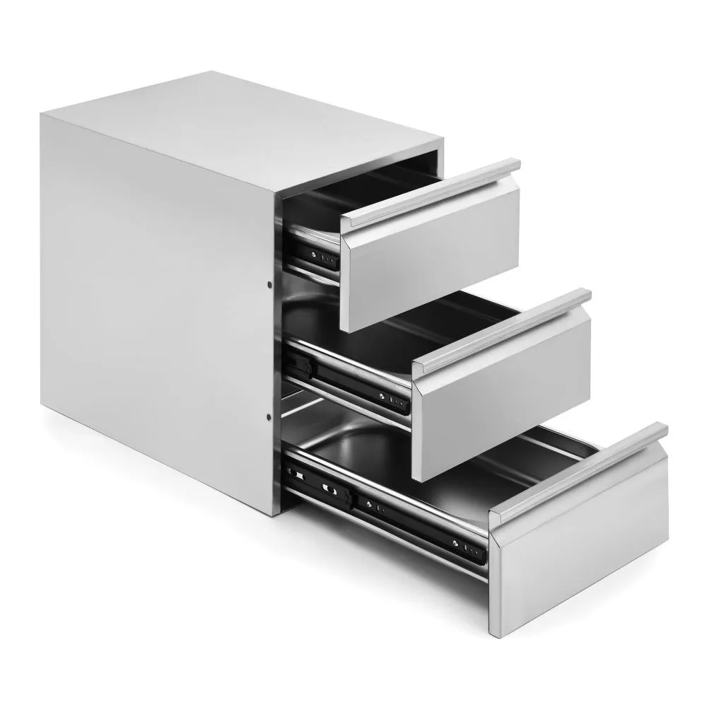 Set di 3 Cassetti per Mobile Lavello Profondità 600