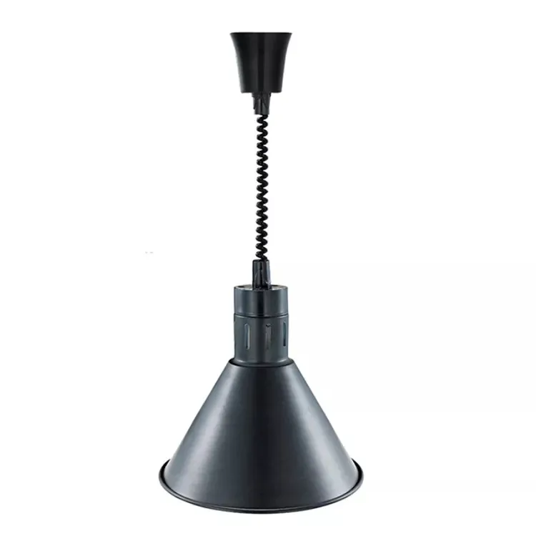 Lampada Riscaldante Conica Nera con Lampadina