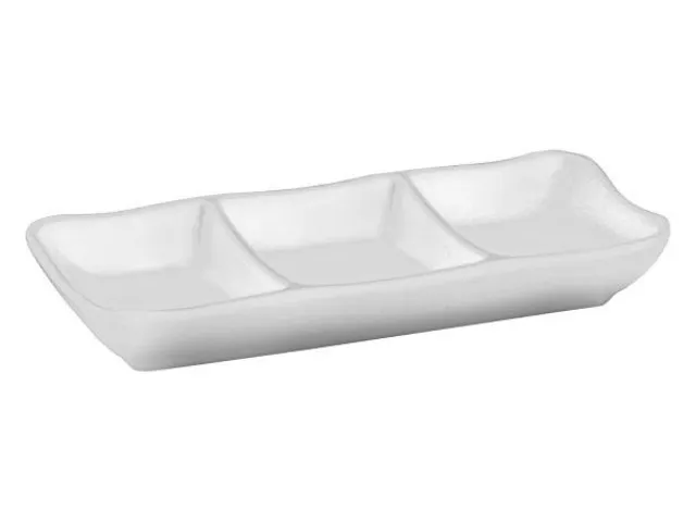 Vassoio per salse triplo in melamina - 19 x 8 cm