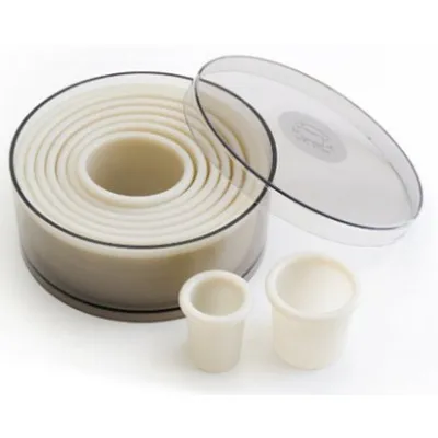 Scatola 9 Tagliabiscotti Rotondi in Nylon Liscio