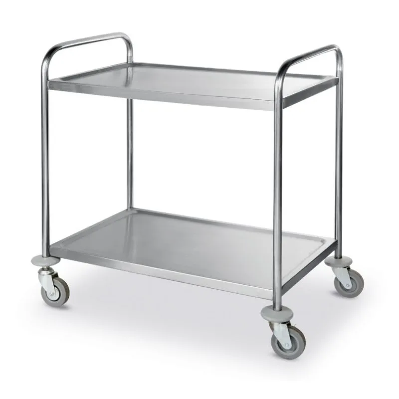 Carrello Inox 2 Ripiani - 2 x 50 Kg