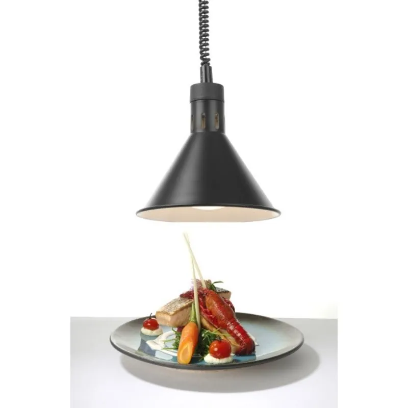 Lampada Riscaldante Conica Nera Regolabile