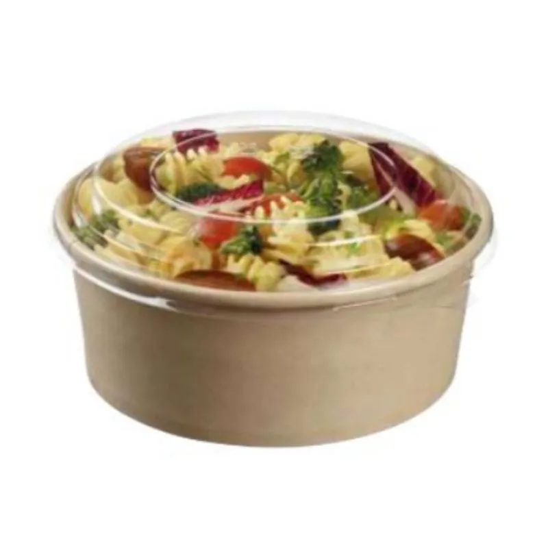 Ciotola per insalata in bambù con coperchio - 750 ml - ø 155 mm - Confezione da 25