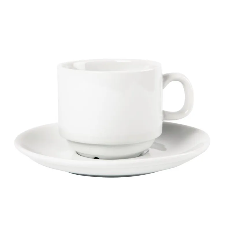 Tazza Impilabile Bianca Whiteware 200 ml Ø 80 mm - Lotto di 12