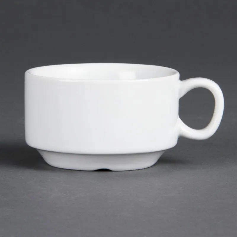 Tazza da Espresso Impilabile Bianca 85 ml - Ø 80 mm - Set di 12