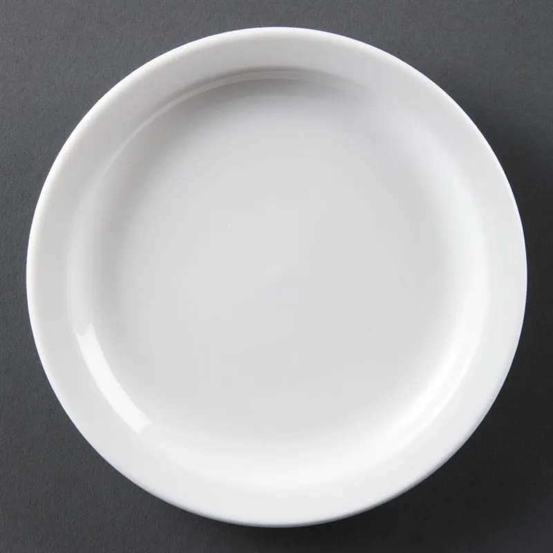 Assiette à Bord Étroit Blanche - Ø 250 mm - Lot de 12