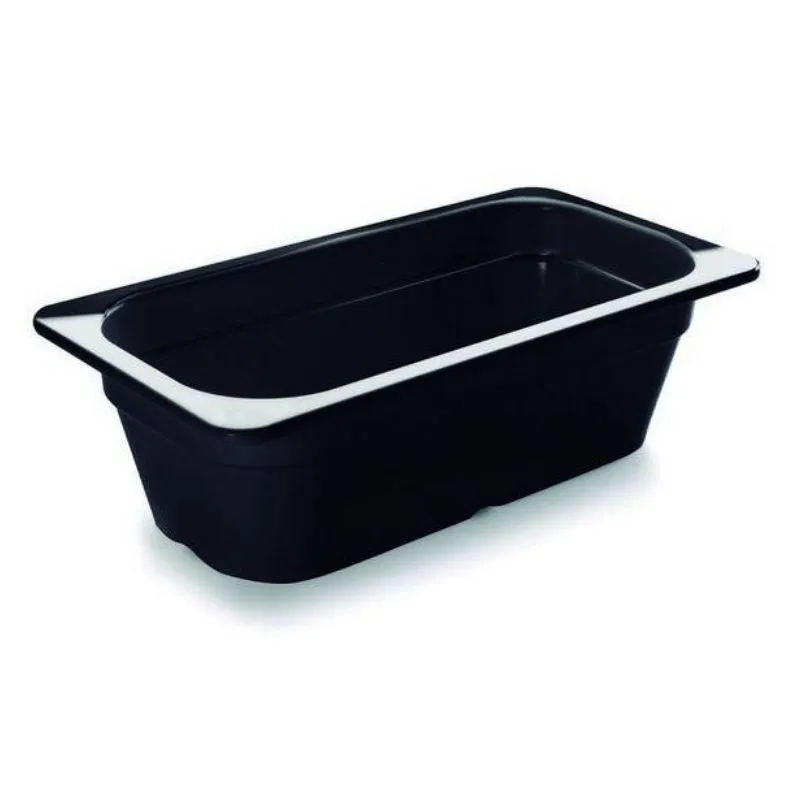 Bacinella Gastronorm GN 1/3 Nera in Melamina - Profondità 65 mm - 2,5 L