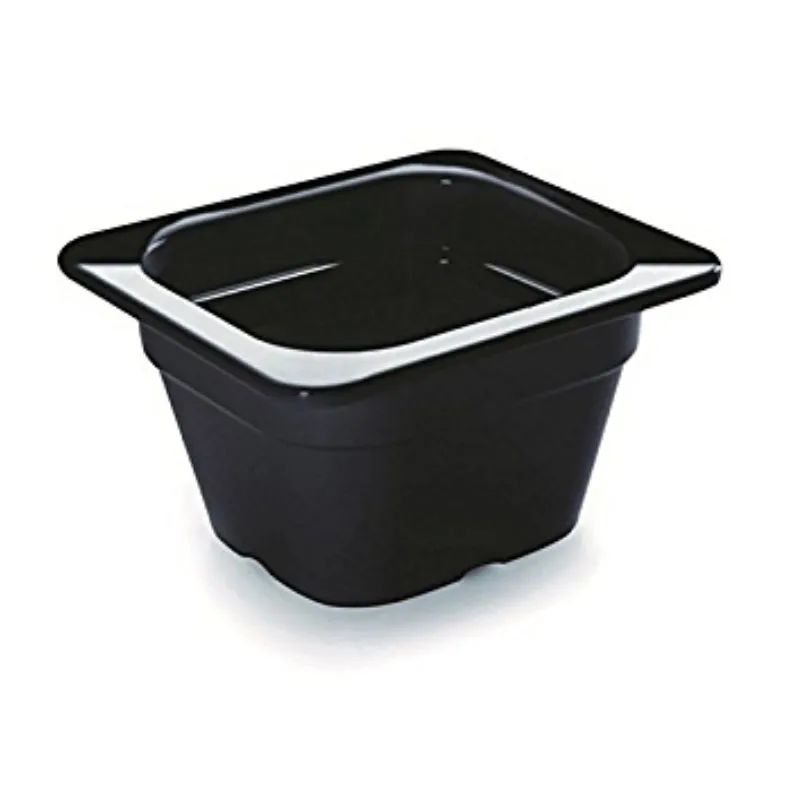 Bac Gastronorm GN 1/6 Nero Melamina - Profondità 100 mm - 1,6 L