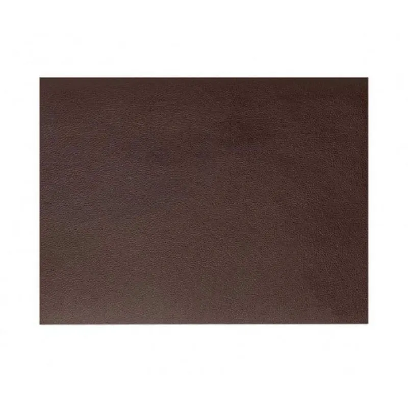 Tovaglietta rettangolare in pelle marrone grana Rinia - 45x30 cm