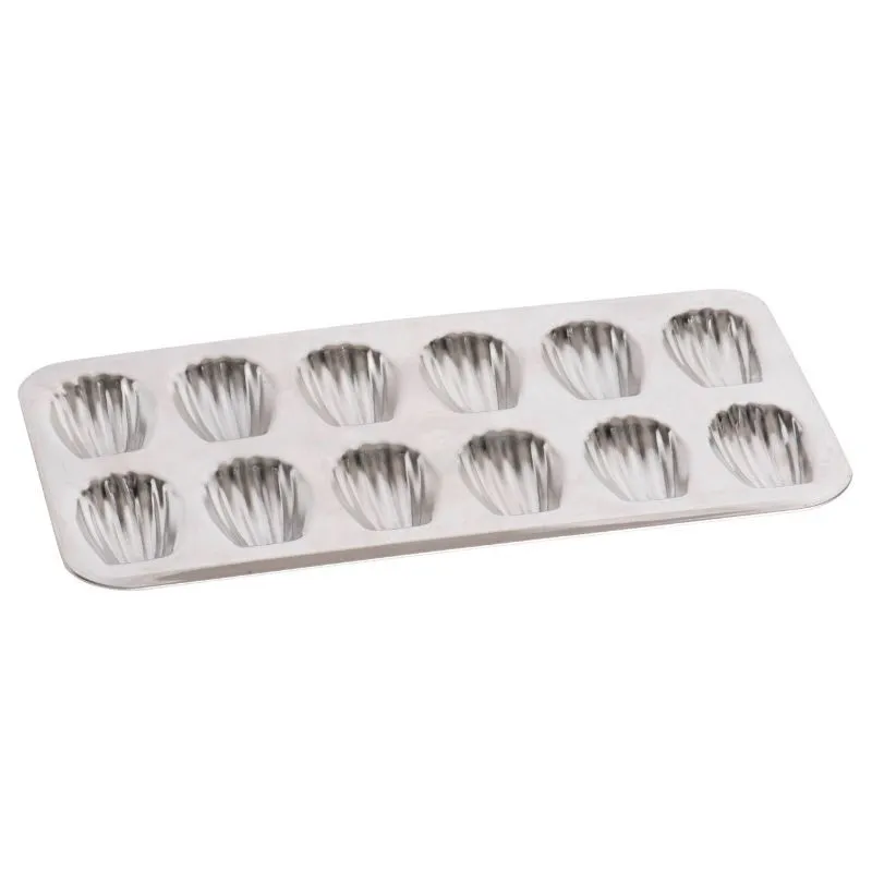Stampo per 12 Madeleines in Ferro Bianco - 395 x 200 mm
