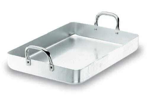 Piatto da Arrosto Manico Fisso - Chef Alluminio - 50 x 35 cm