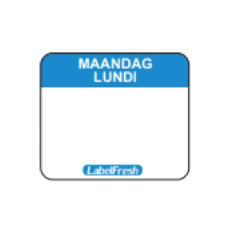 Etichetta di tracciabilità Label FreshEasy - Lunedì - 30 x 25 mm - Lotto da 1000