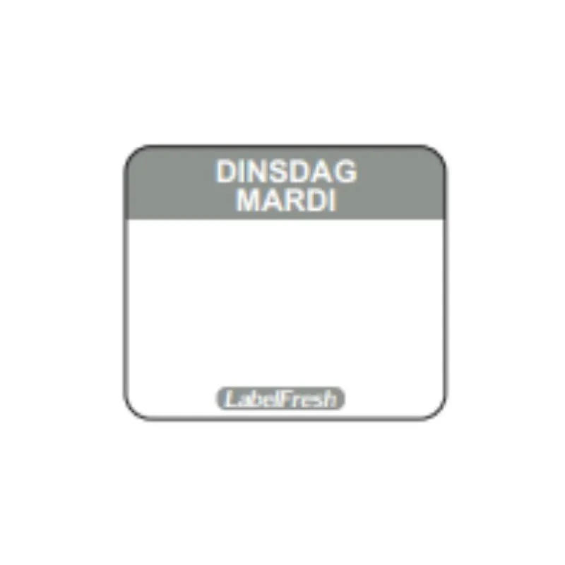 Etichetta di tracciabilità Label FreshEasy - Martedì - 30 x 25 mm - Lotto da 1000