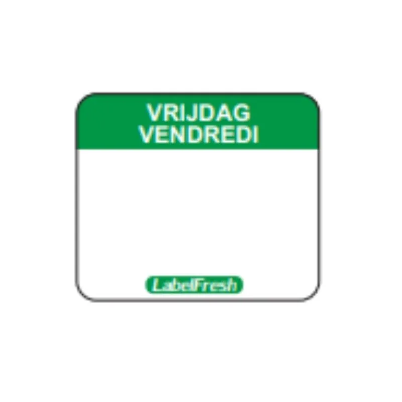 Etichetta di tracciabilità Label FreshEasy - Venerdì - 30 x 25 mm - Lotto da 1000