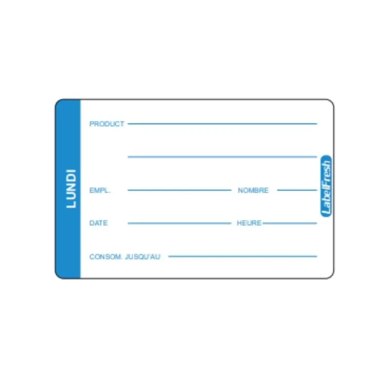 Etichetta di tracciabilità LabelFresh Pro - Lunedì - 70 x 45 mm - Lotto da 500
