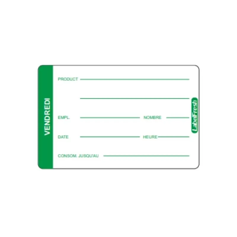 Etichetta di tracciabilità LabelFresh Pro - Venerdì - 70 x 45 mm - Lotto da 500