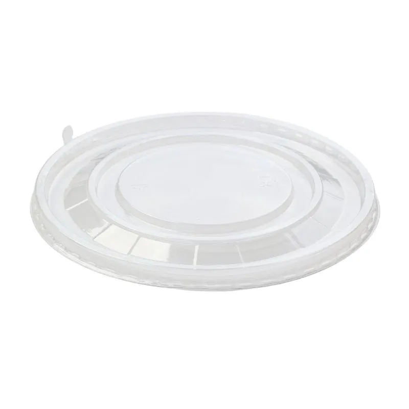 Coperchio PET Trasparente Ø 165 mm per Ciotola Insalata Kraft 1300 ml, Rotondo, Da Asporto - Confezione da 300