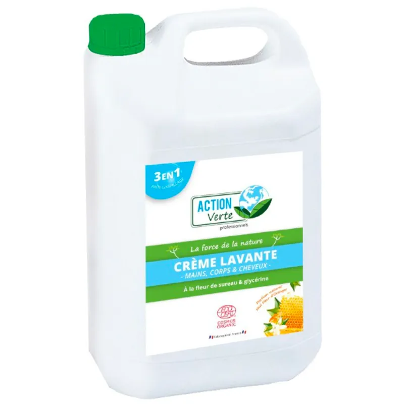 Gel detergente per mani, corpo e capelli - Profumo di fiori d'arancio e miele - 5 L
