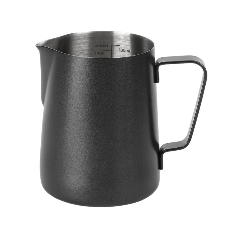 Brocca per latte antiaderente nera - 340 ml
