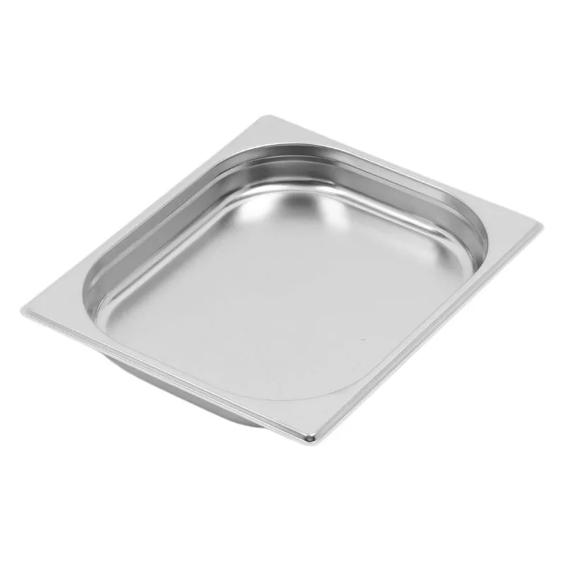 Bacinella Gastronorm GN 1/2 Inox AISI 201 - 325 x 265 x 40 mm - 2 L - Spessore 0,6 mm - Adatta alla Lavastoviglie