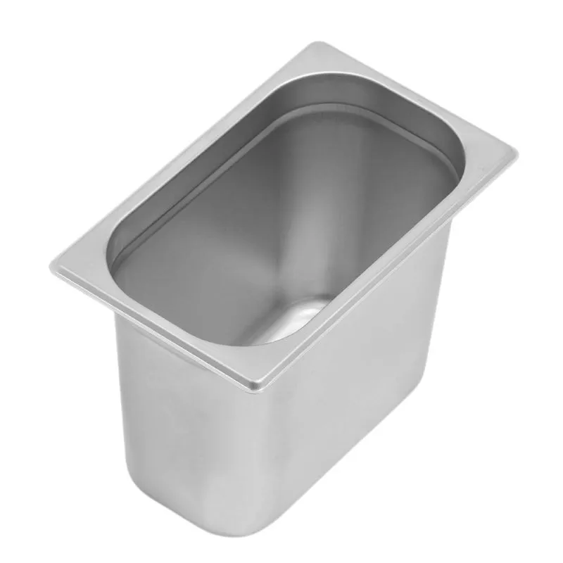 Bacinella Gastronorm GN 1/4 Inox Profondità 200 mm 5,5 L, Adatta alla Lavastoviglie, Conservazione, Servizio e Buffet