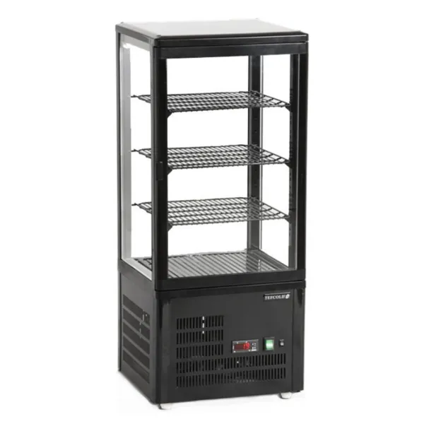 Vetrina Refrigerata da Banco Porta Vetrata Nera - 78 L