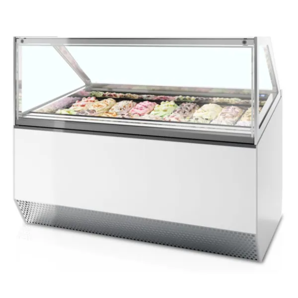 Vetrina Refrigerata Ventilata con Facciata Dritta - 18 x 5 L