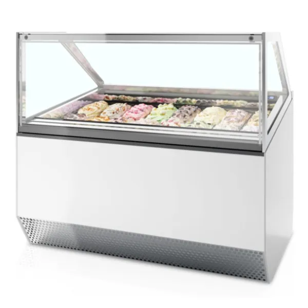 Vetrina Refrigerata Ventilata con Facciata Dritta - 16 x 5 L