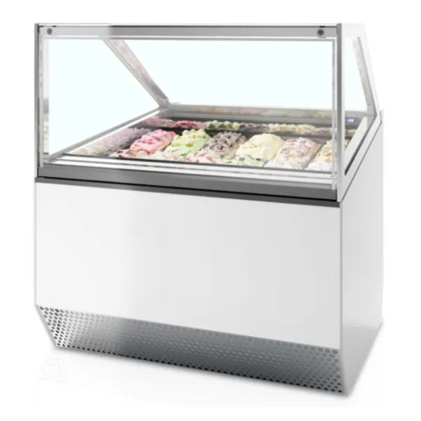 Vetrina Refrigerata Ventilata con Facciata Dritta - 12 x 5 L