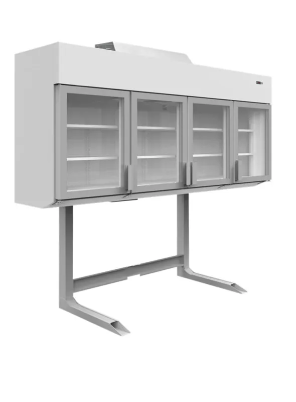 Congelatore Armadio a Muro da Supermercato Bianco - 4 Porte - 650 L