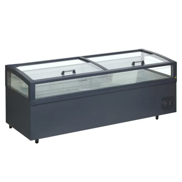 Frigorifero Congelatore 2 Coperchi Scorrevoli Vetro 860 L