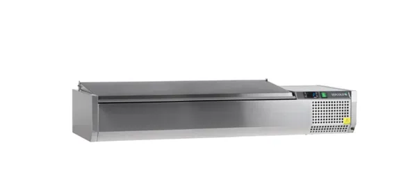 Saladette da appoggio coperchio inox - Statica - 6 GN 1/3