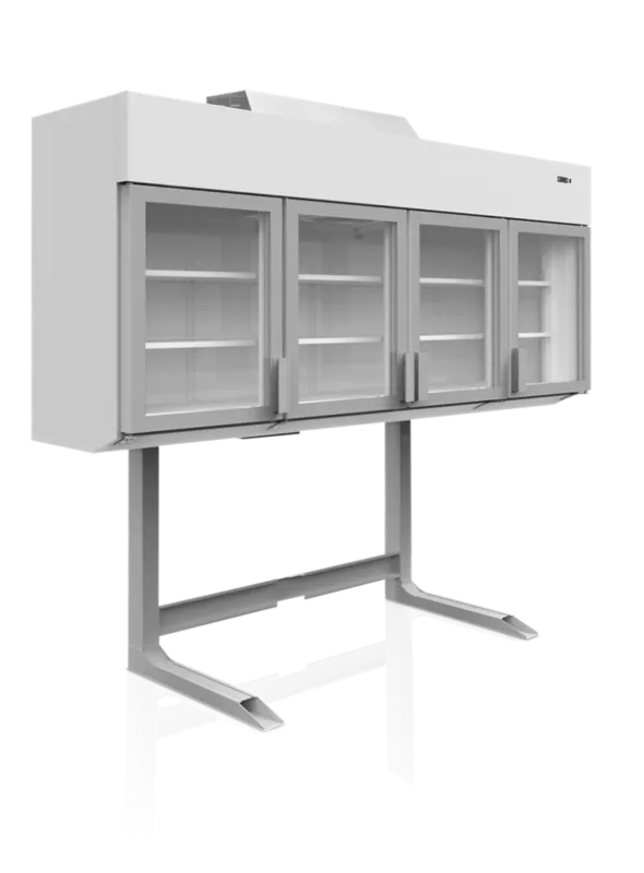 Congelatore Armadio a Muro da Supermercato Bianco - 4 Porte - 650 L