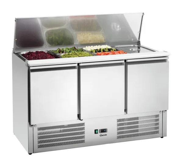 Saladette Refrigerata - 4 Vaschette 1/1 GN - 3 Porte