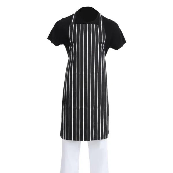 Grembiule da cucina a righe nero e bianco - 970 x 760 mm