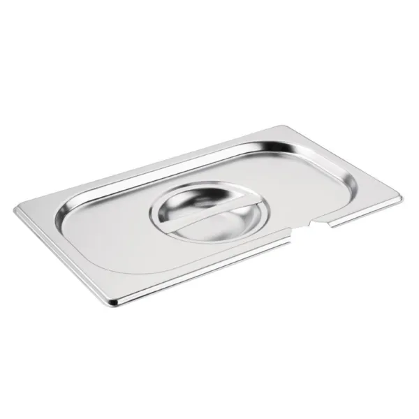 Coperchio in acciaio inossidabile GN 1/4 con tacca