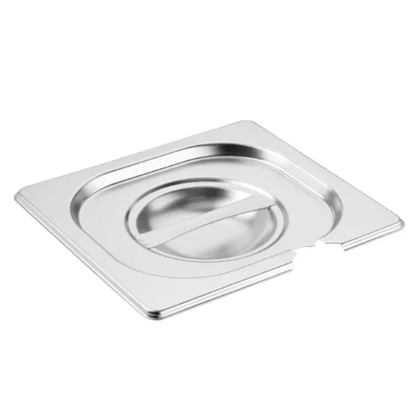 Coperchio in acciaio inossidabile GN 1/6 con tacca