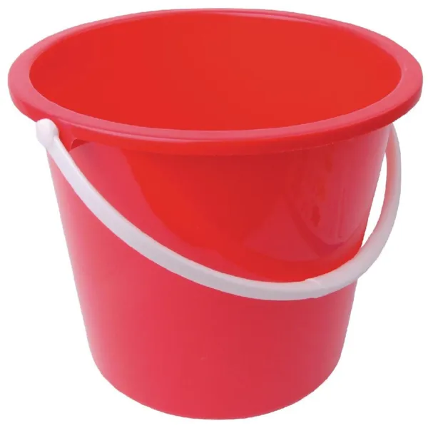 Secchio Rotondo in Plastica Rosso da 10 L