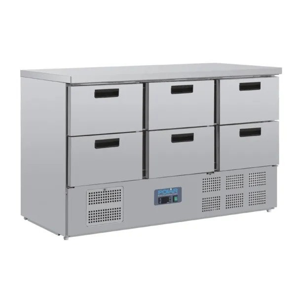 Tavolo Refrigerato Positivo in Acciaio Inox - 6 x GN 1/1
