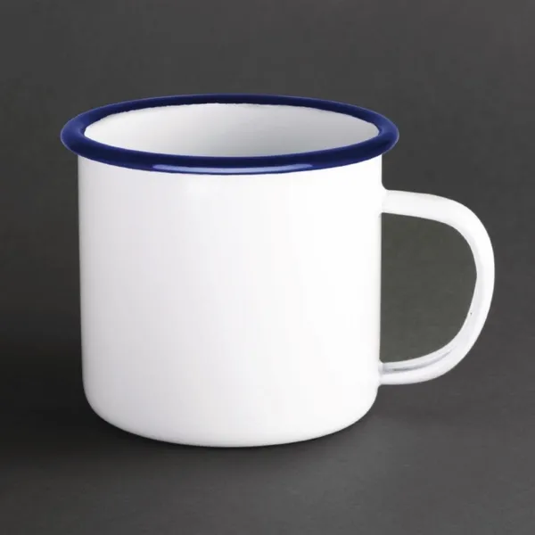 Grande tazza da zuppa in acciaio smaltato 670 ml - Set di 6