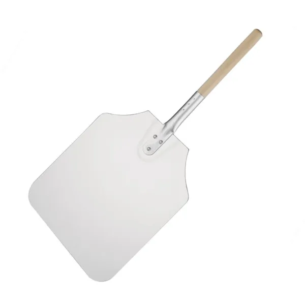 Pala per pizza in alluminio con manico in legno - 305 x 355 mm
