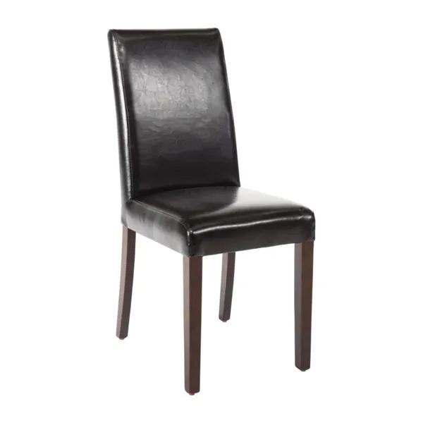 Sedie in similpelle nera - Set di 2