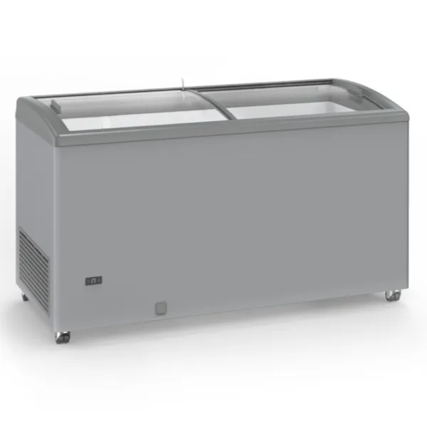 Congelatore Aspetto Inox a Porte Scorrevoli Vetrate - 500 L