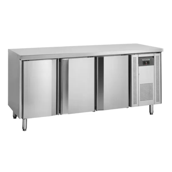 Tavolo Refrigerato in Acciaio Inox - 3 Porte - GN 1/1